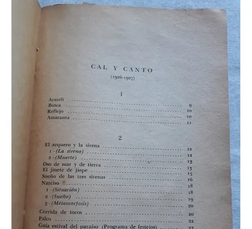 Cal Y Canto - Rafael Alberti - Editorial Losada Arg 1952 (Usado)