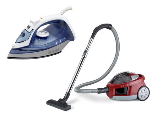 Combo Black+decker Aspiradora Vcbd2200 + Plancha Ir2472-ar