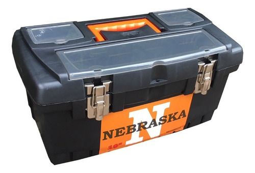 Caja Herramientas Con Traba Metalica 19 Nebraska Color Negro