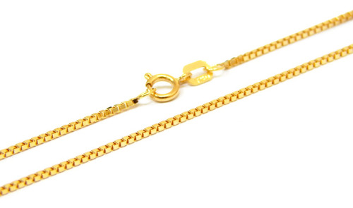 Corrente Veneziana Em Ouro 18k 60cm 0,95mm Cor Amarelo