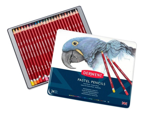 Lapices Pastel Derwent X 24 Caja Metalica