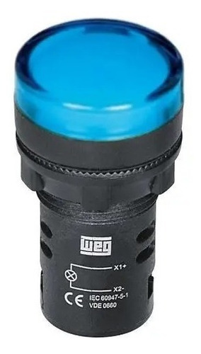Sinaleiro Led 24v 22mm Weg Cor Azul