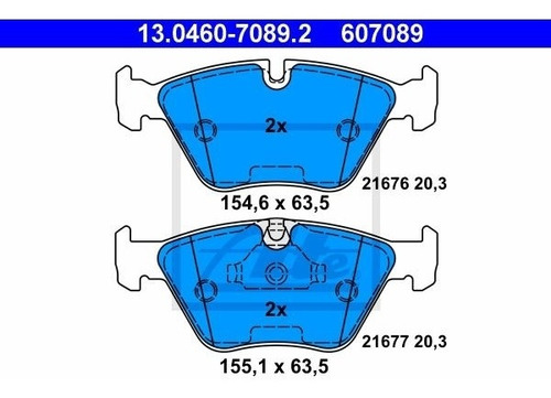 Balatas Delanteras Bmw Serie 5 525i 2.5 1992/2003 Marca: Ate