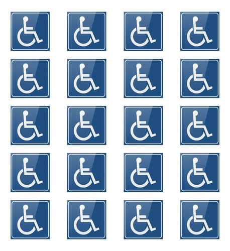 20 Piezas Discapacitados Sillas De Ruedas Signos Handicap