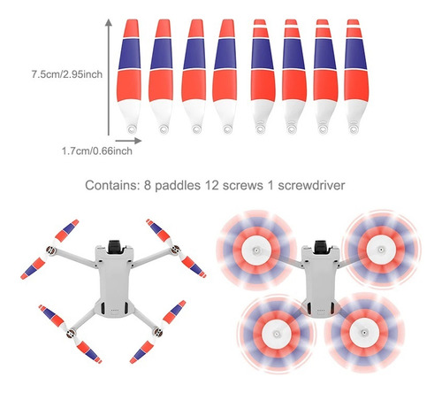 8pcs 6030f Drones Palas De Hélices Para Dji Mini 3 Pro/4 Pro