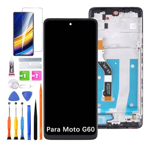 Pantalla Lcd Táctil Para Moto G60 Xt2135 Con Marco Original