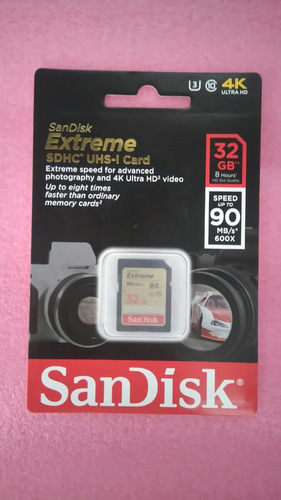 Sandisk Extreme 32gb U3 4k Sdhc Nikon Canon