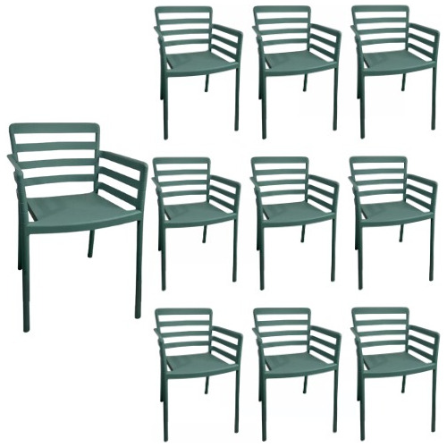 Set 10 Sillas Moderna Minimalista Nariet Exterior Jardin