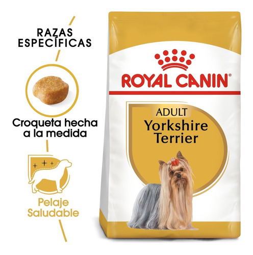 Alimento Royal Canin Breed Health Nutrition Yorkshire Terrier para perro adulto de raza pequeña sabor mix en bolsa de 1.13 kg
