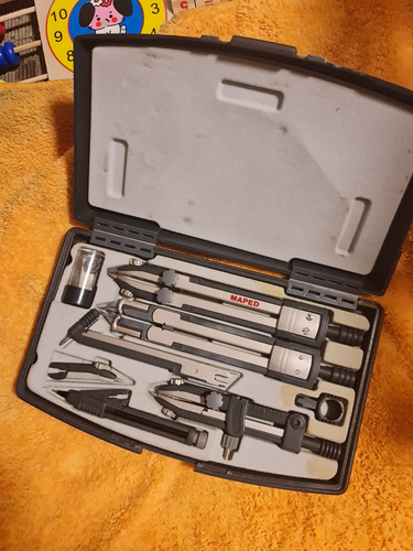 Set Instrumento Precision Dibujo Kit Doble Compas Maped (Usado)