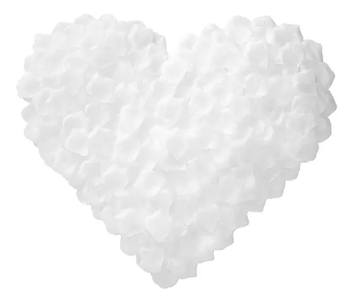 1.000 Pétalas De Rosas Artificiais Branco Brancas Seda Noiva Branco