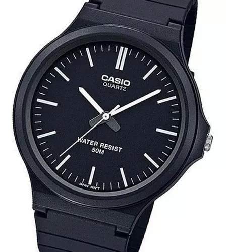 Reloj pulsera Casio Youth MRW-200 de cuerpo color negro, analógico, para  hombre, fondo negro, con