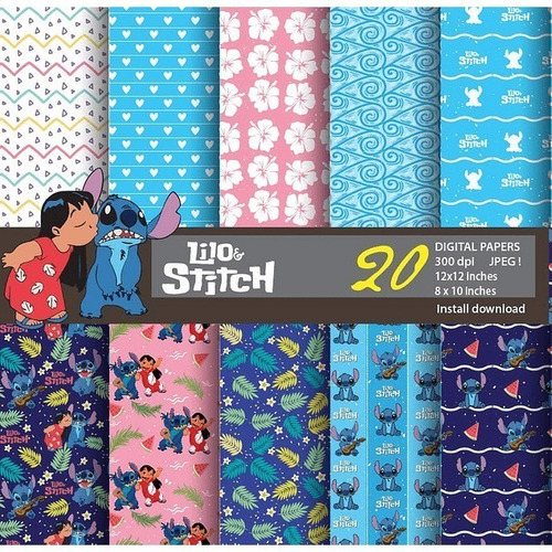 Lilo Y Stich Mega Pack Clipart Papeles Digitales Png Jpg