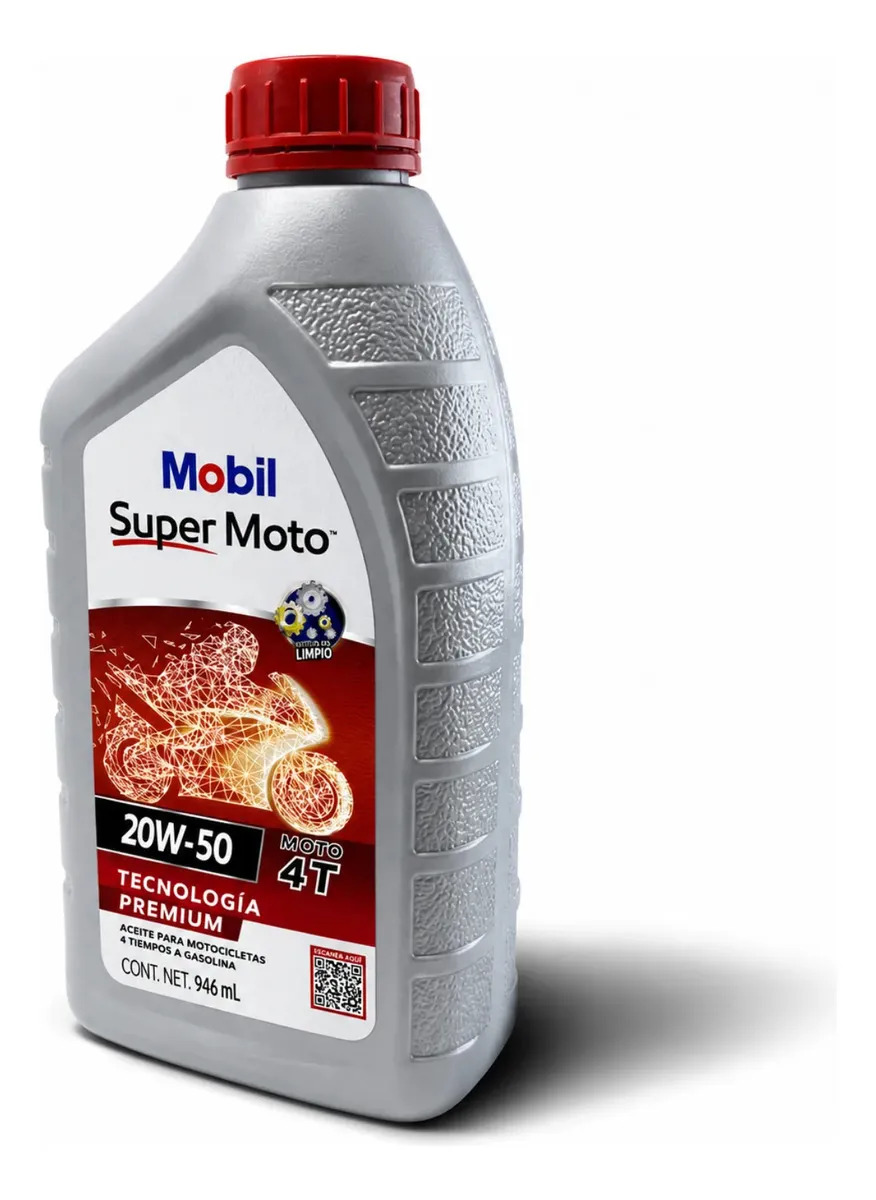 Aceite Mobil Super Moto 4T 20w-50 946mL