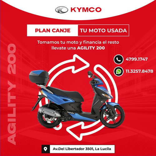 Imagen 2 de 16 de Kymco Agility 125 Scooter En 12 Pagos Retira En El Dia!!