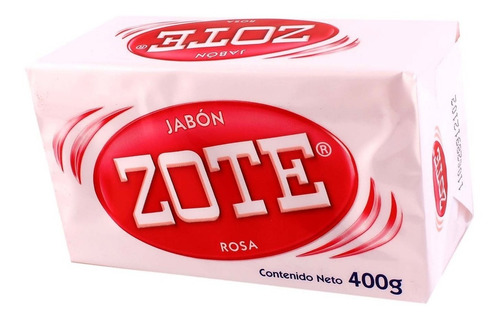 Pack Jabon Zote Rosa 400 Grs Con 6 Piezas