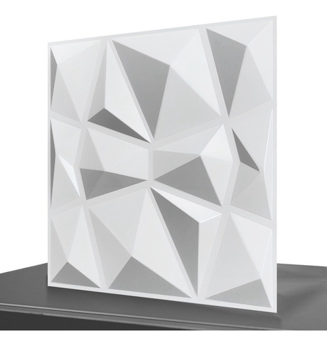 Paneles Decorativos 3d Para Paredes De Pvc, 50 X 50 Cm 8 Pcs Color Blanco
