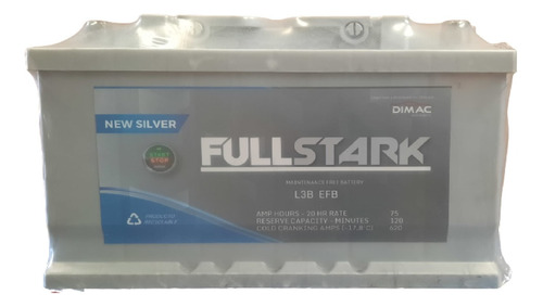 Bateria Fullstark De 75ah S57220 Efb Positivo Derecho