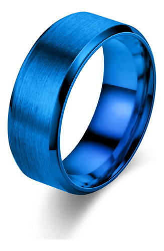 Anillo Titanio Acero Inoxidable 8mm Hombre Mujer Moda
