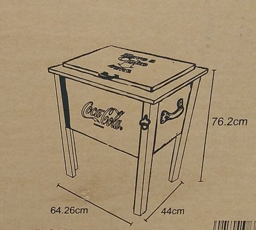 Hielera Coca Cola En Madera En Madera Leigh Country 56 Lts
