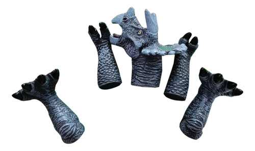 5x Marionetas De, Muñecas De, Cabezas De Triceratops Gris