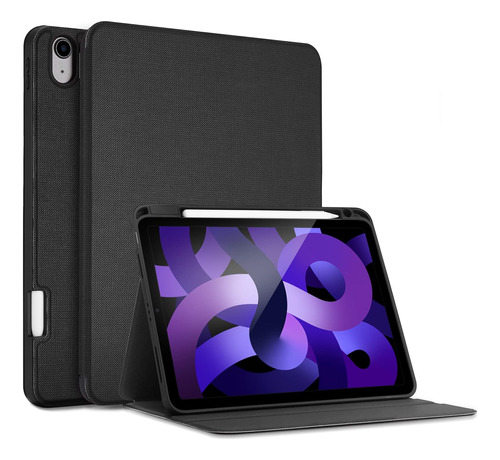 Funda Libro Para iPad Air 4 Procase Con Soporte Lápiz Negro