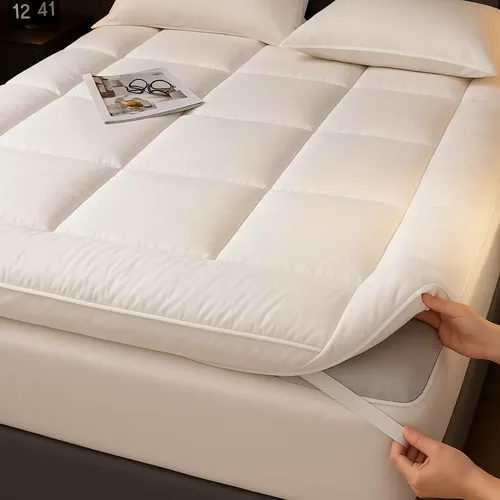 Pillow Top Protetor Colchão Casal 400 Fios Casa Casual Branco Liso