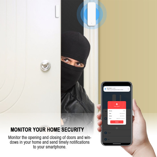 Sensor De Porta Tuya Smart Wifi Detectores De Janela Sensor