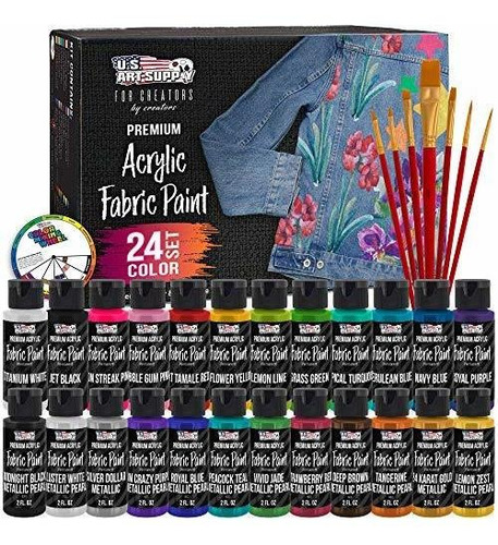 U.s. Art Supply - Juego De 24 Colores De Pintura Acrílica Pe