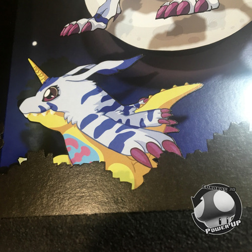 Cuadro 3d Digimon Digievolucion Tsunomon (modelo Box)