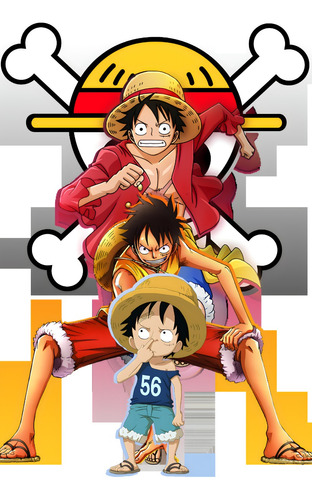 Poster Anime D. Luffy One Piece Autoadhesivo 100x70cm#2023