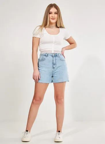 Short mom cheap cintura alta