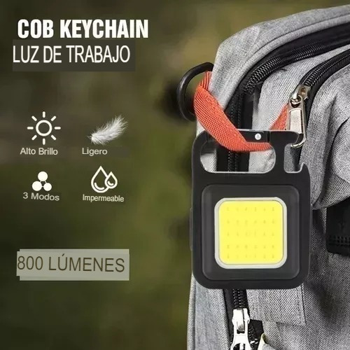 Linterna Led De Llavero Gancho Recargable Portátil Luz Fria