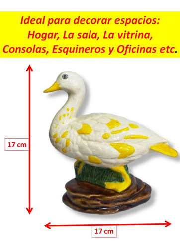 Adorno De Caballo Y Pato En Cerámica Para Decoración (Usado)