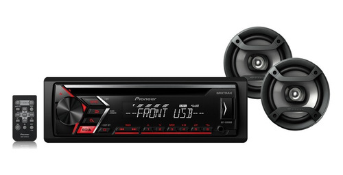 Combo Pioneer Dxt-s106ub Autoradio + Parlantes Audio Car