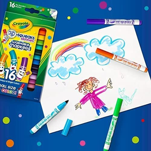 Marcadores Lavables Crayola, Kit Pip Squeaks Skinnies X16u