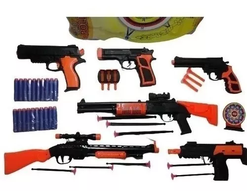 Kit Coldre + 2 Pistola Lançador De Dardos Arminha Brinquedo