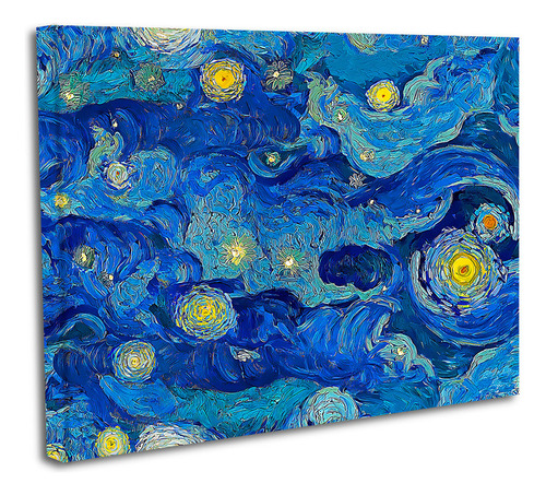 Cuadro Lienzo Canvas 60x80cm Noche Estrellada Van Gogh