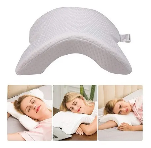 comprar Almohada Memory Brazo Ortopedica Cojin Curvo Cuello Cervical Color Blanco