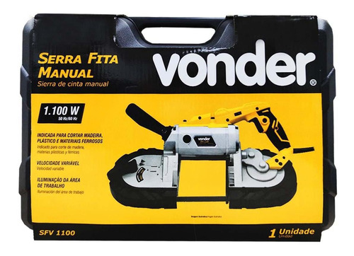 Serra Fita Manual Vonder Sfv1100 220v Luz Led 6 Velocidades