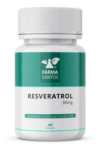 Resveratrol 30mg Manipulado 60 Cápsulas Pronta Entrega