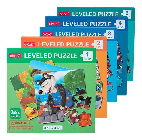 Collección De Puzzles Imantados - 5 Libros De 37pcs A 97pcs