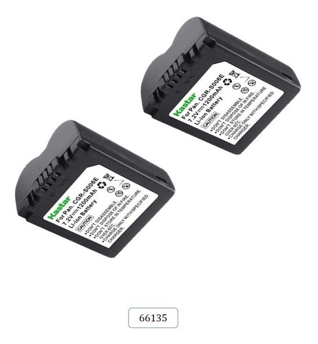 (2) Baterias Mod. 66135 Para Panasonic Lumix Cgr-s006e