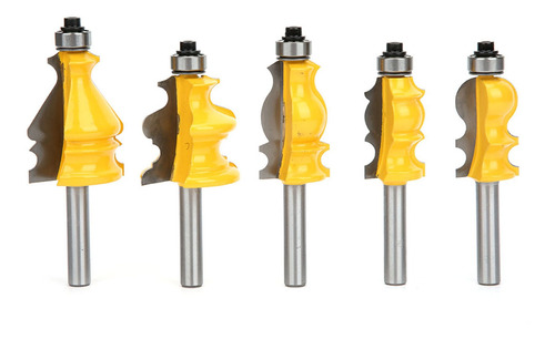 5pcs 8 Mm Vástago Pasamanos Router Bits De Puerta De Gabinet