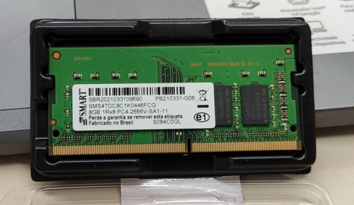 Imagem 1 de 3 de Memória Ram Smart 8gb 1x8gb - 2666mhz
