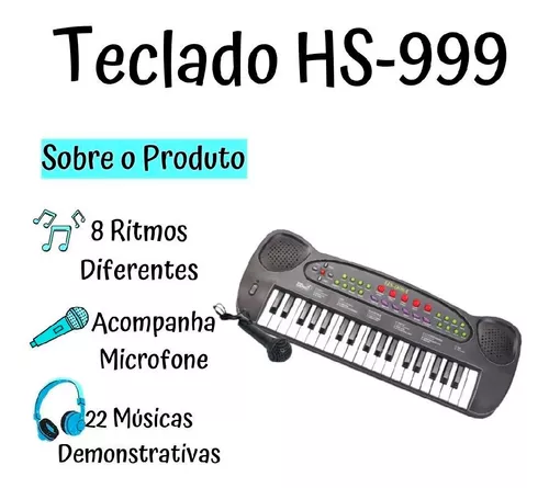 Teclado com microfone – DM Toys