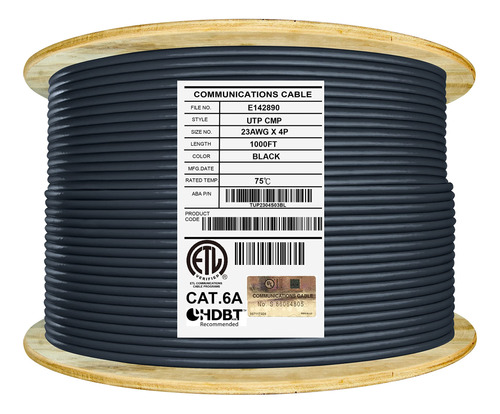 Elite Cat6a Plenum Blindaje Cmp 750 Mhz Certificacion Ul Pie