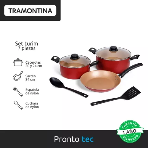 Set Bateria De Ollas Tramontina Linea Turim Por 7 Piezas