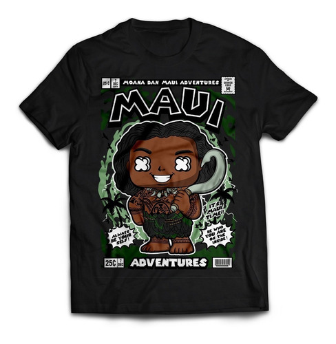 Playera Casual Cultura Pop Moda Fan Art Maui Moana