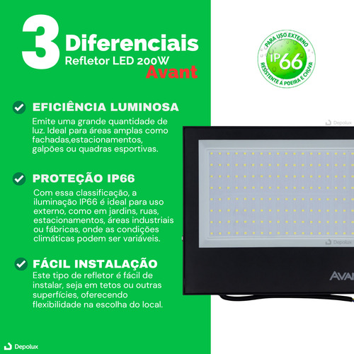 Kit 20 Refletor Led 150w Holofote Externo Ip65 Prova D'água